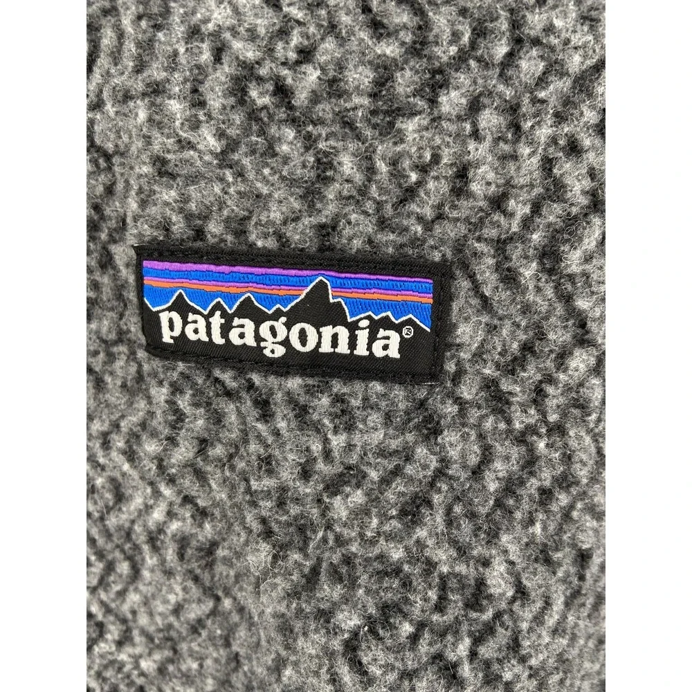 Patagonia Jacket Womens Small Gray Wool Fleece Bomber Herringbone Outdoor Hike‎